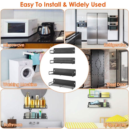 4-Piece: Strong Magnetic Spice Rack Organizer - A-1 Thread Vault
