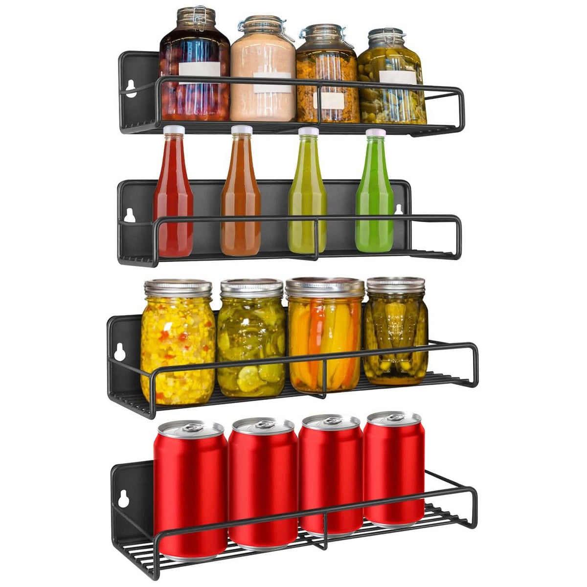 4-Piece: Strong Magnetic Spice Rack Organizer - A-1 Thread Vault