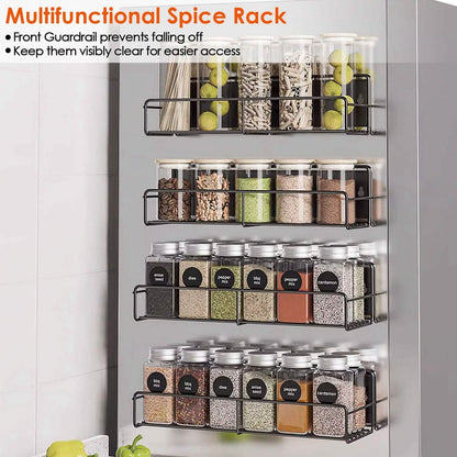 4-Piece: Strong Magnetic Spice Rack Organizer - A-1 Thread Vault
