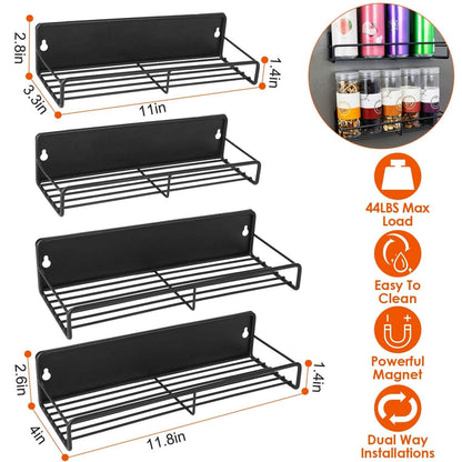 4-Piece: Strong Magnetic Spice Rack Organizer - A-1 Thread Vault