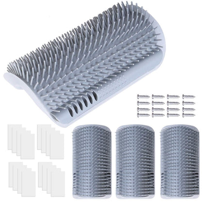 4-Pieces: Cat Self Groomer Soft Silicone Wall Corner Scratcher - A-1 Thread Vault