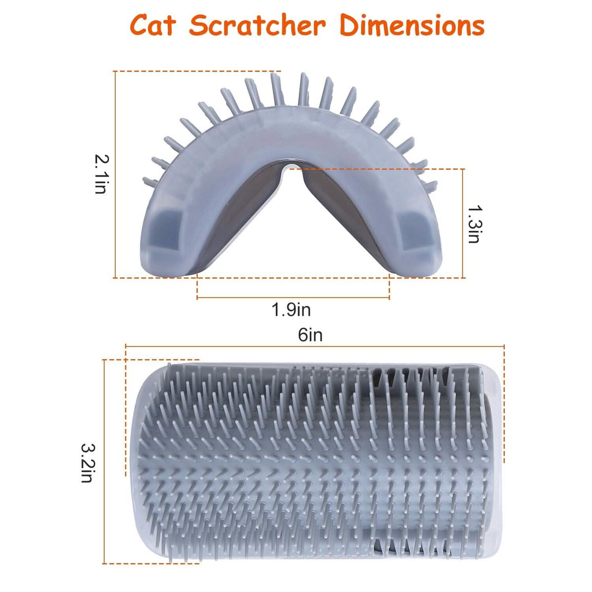 4-Pieces: Cat Self Groomer Soft Silicone Wall Corner Scratcher - A-1 Thread Vault