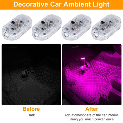 4-Pieces: Cordless Car Interior Light USB Rechargeable - A-1 Thread Vault