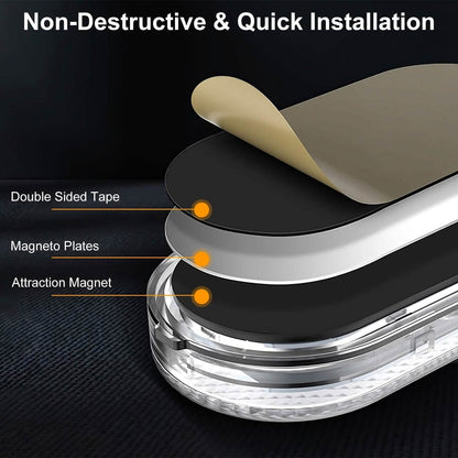4-Pieces: Cordless Car Interior Light USB Rechargeable - A-1 Thread Vault