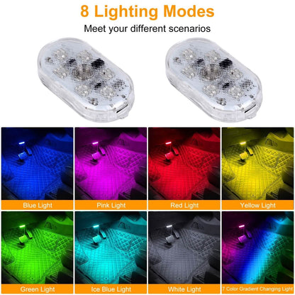 4-Pieces: Cordless Car Interior Light USB Rechargeable - A-1 Thread Vault