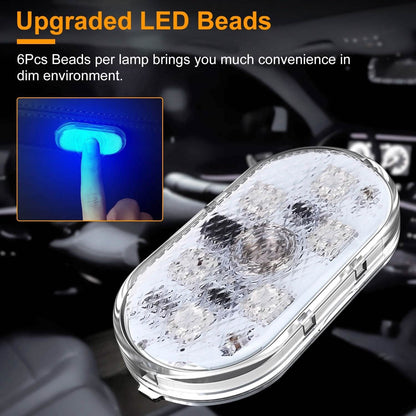 4-Pieces: Cordless Car Interior Light USB Rechargeable - A-1 Thread Vault