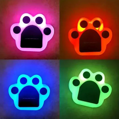 4-Pieces: Cute Paw-Shaped Solar Lawn Lights - A-1 Thread Vault