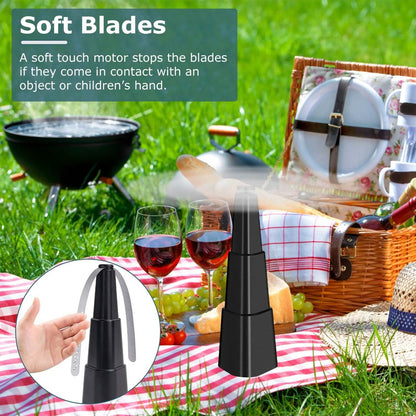 4-Pieces: Fly Repellent Fan Table Top Battery Powered Bug Deterrent - A-1 Thread Vault