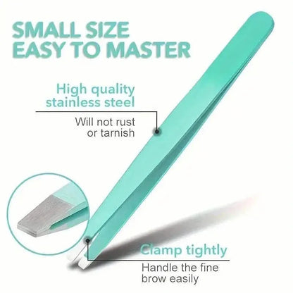 4-Pieces: Tweezers For Eyebrows, Straight, Slant, Angled and Pointy Tip - A-1 Thread Vault
