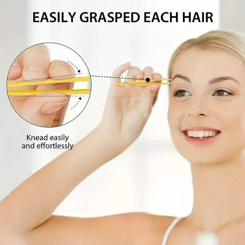 4-Pieces: Tweezers For Eyebrows, Straight, Slant, Angled and Pointy Tip - A-1 Thread Vault