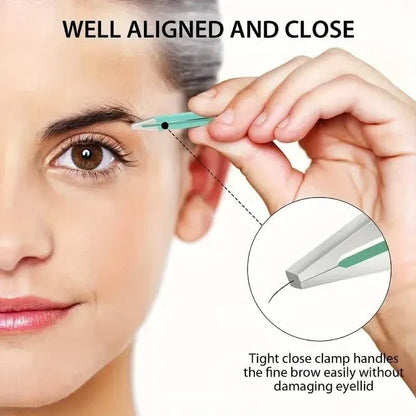 4-Pieces: Tweezers For Eyebrows, Straight, Slant, Angled and Pointy Tip - A-1 Thread Vault