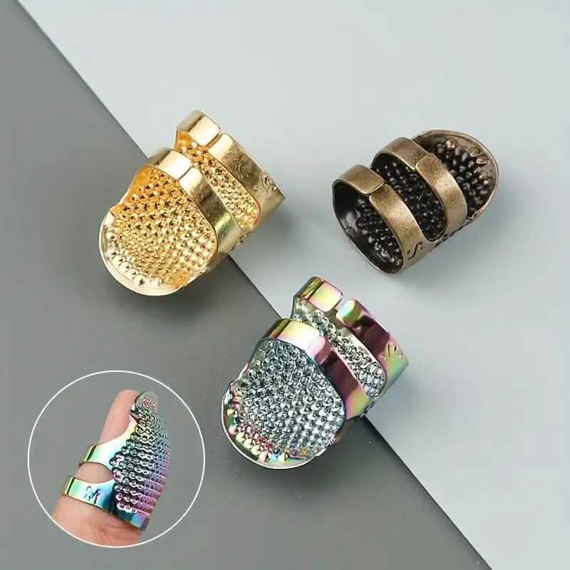 4-Pieces: Vintage Bronze Sewing Thimbles - A-1 Thread Vault