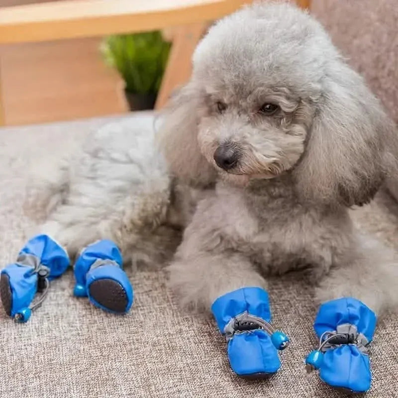 4-Pieces: Water-Resistant Dog Bootie Shoes - A-1 Thread Vault