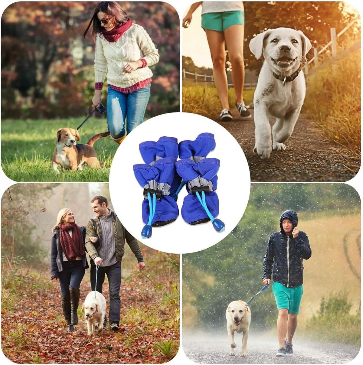 4-Pieces: Water-Resistant Dog Bootie Shoes - A-1 Thread Vault