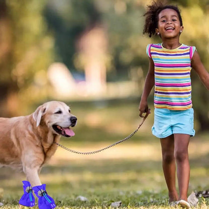 4-Pieces: Water-Resistant Dog Bootie Shoes - A-1 Thread Vault