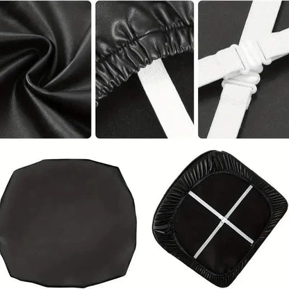 4-Pieces: Waterproof Removable Upholstered Leather Dining Chair Slipcovers - A-1 Thread Vault