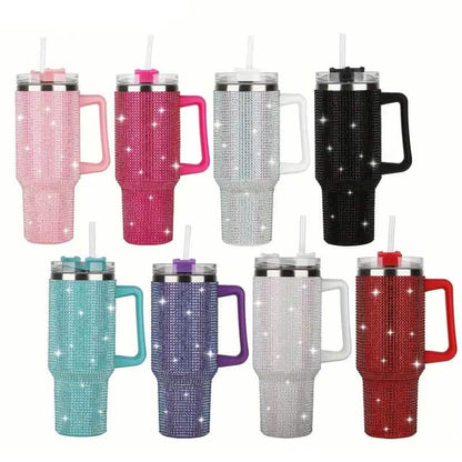 40 Oz Super Sparkly Rhinestone Bling Tumbler - A-1 Thread Vault