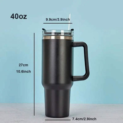 40oz Reusable Vacuum Tumbler with Insulated Double Wall and Cup Handle - A-1 Thread Vault