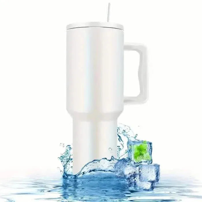 40oz Tumbler with Handle, Lid and Straw Insulated Cup Reusable Stainless Steel - A-1 Thread Vault