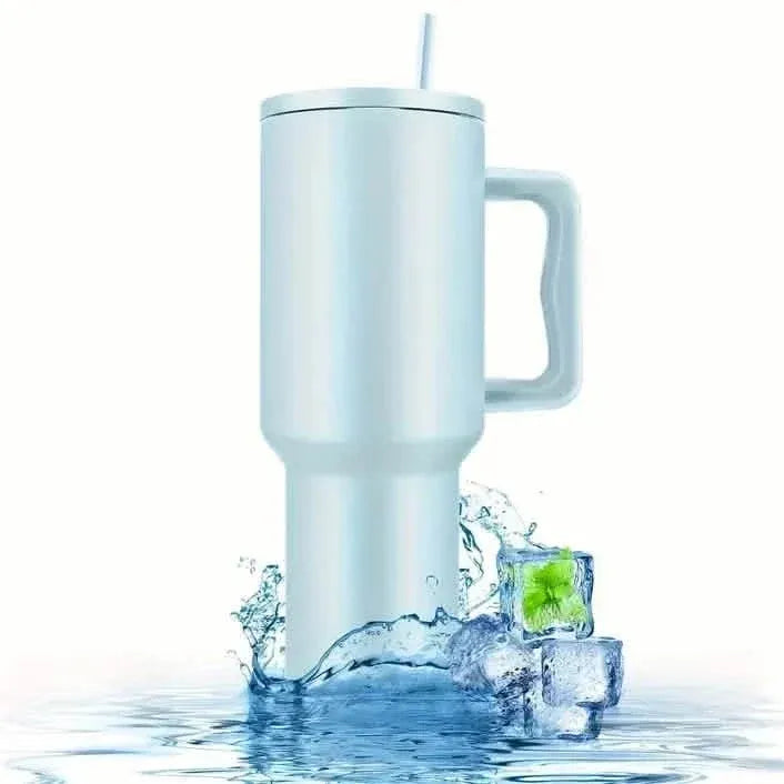 40oz Tumbler with Handle, Lid and Straw Insulated Cup Reusable Stainless Steel - A-1 Thread Vault