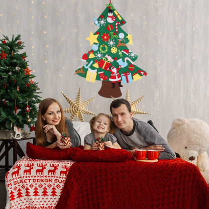 41-Piece: DIY Felt Christmas Tree Detachable Ornaments for Kids - A-1 Thread Vault