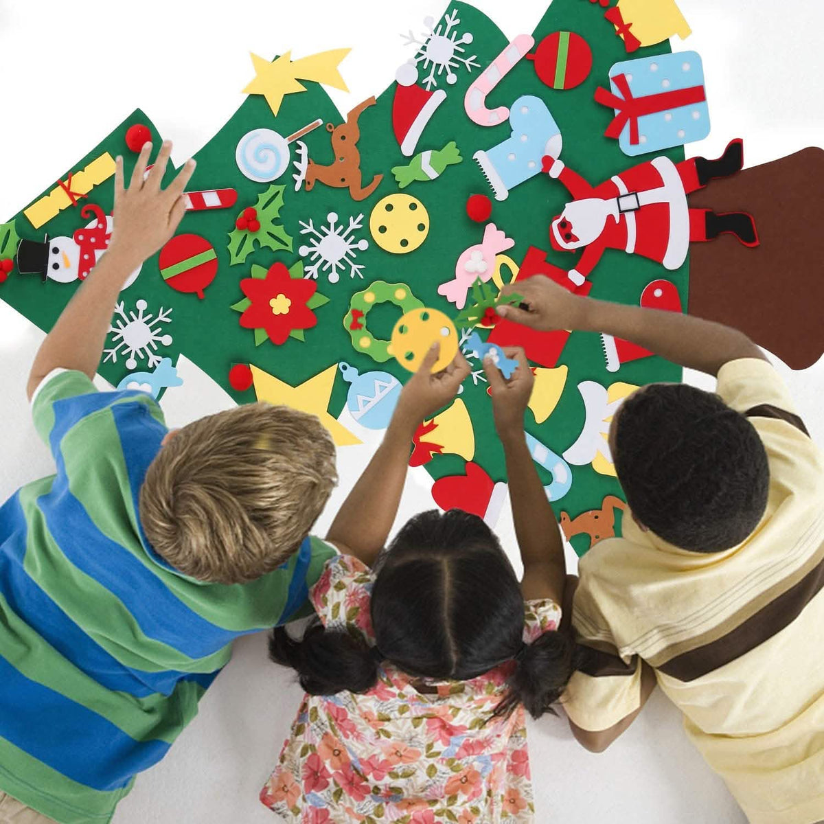 41-Piece: DIY Felt Christmas Tree Detachable Ornaments for Kids - A-1 Thread Vault