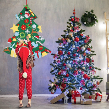 41-Piece: DIY Felt Christmas Tree Detachable Ornaments for Kids - A-1 Thread Vault
