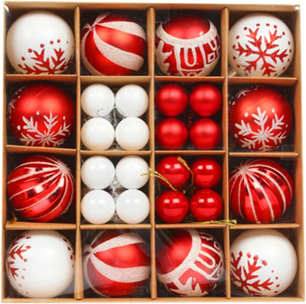 44-Piece Set: Christmas Decoration Colorful Ball Gift Box Set - A-1 Thread Vault