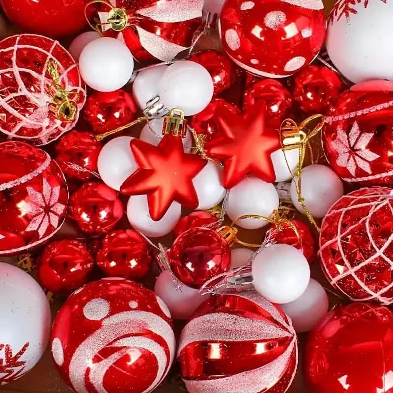 44-Piece Set: Christmas Decoration Colorful Ball Gift Box Set - A-1 Thread Vault
