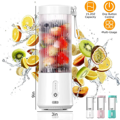 450ml Rechargeable Fruit Blender with 6 Blades - A-1 Thread Vault