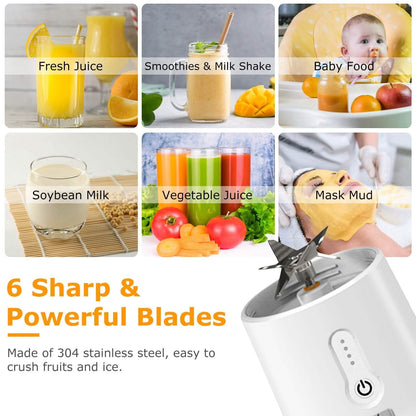 450ml Rechargeable Fruit Blender with 6 Blades - A-1 Thread Vault