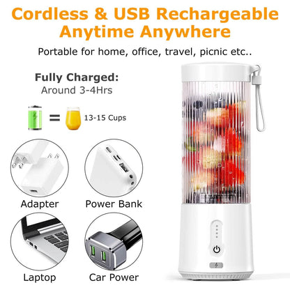 450ml Rechargeable Fruit Blender with 6 Blades - A-1 Thread Vault
