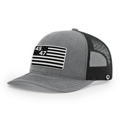 45th & 47th President Flag Hat (Monochrome) - A-1 Thread Vault