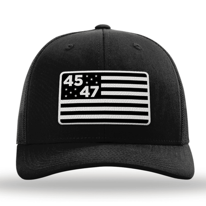 45th & 47th President Flag Hat (Monochrome) - A-1 Thread Vault