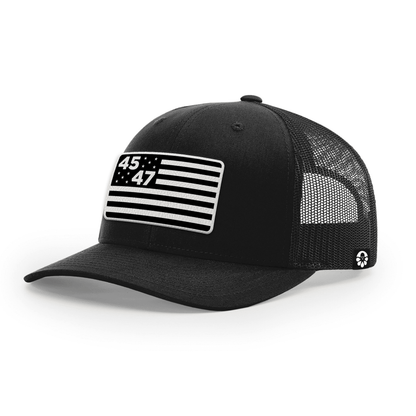 45th & 47th President Flag Hat (Monochrome) - A-1 Thread Vault