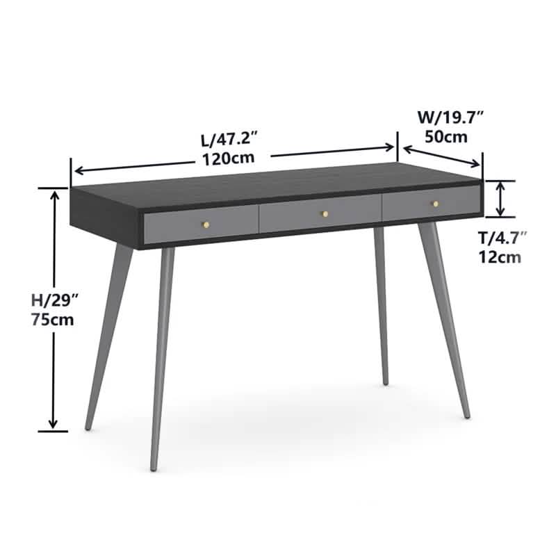47" Home Office Desk with 3 Drawers - A-1 Thread Vault