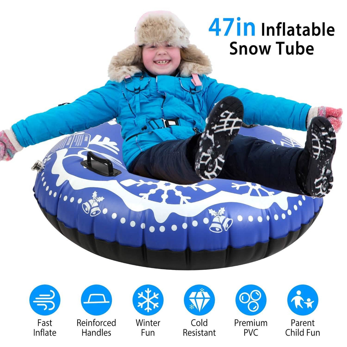 47-Inch Inflatable Snow Tube - A-1 Thread Vault