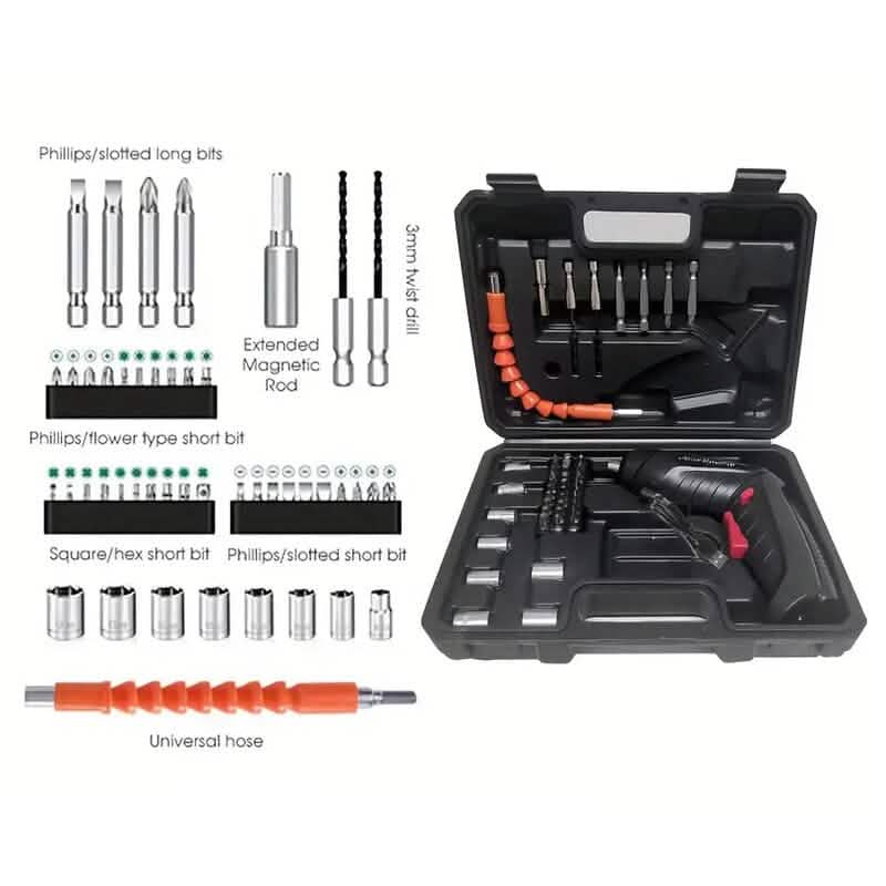 47-Piece Set: 3.6V Mini Household Electric Drill Power Tools - A-1 Thread Vault