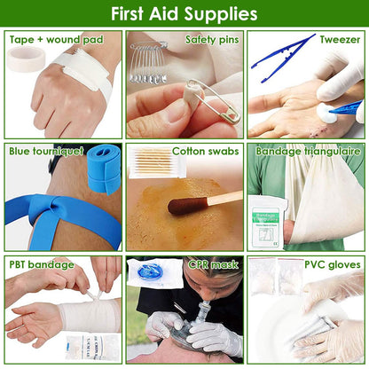 47-Pieces: Emergency Survival Kit EDC Gear Equipment Tool with Pouch - A-1 Thread Vault