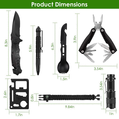 47-Pieces: Emergency Survival Kit EDC Gear Equipment Tool with Pouch - A-1 Thread Vault
