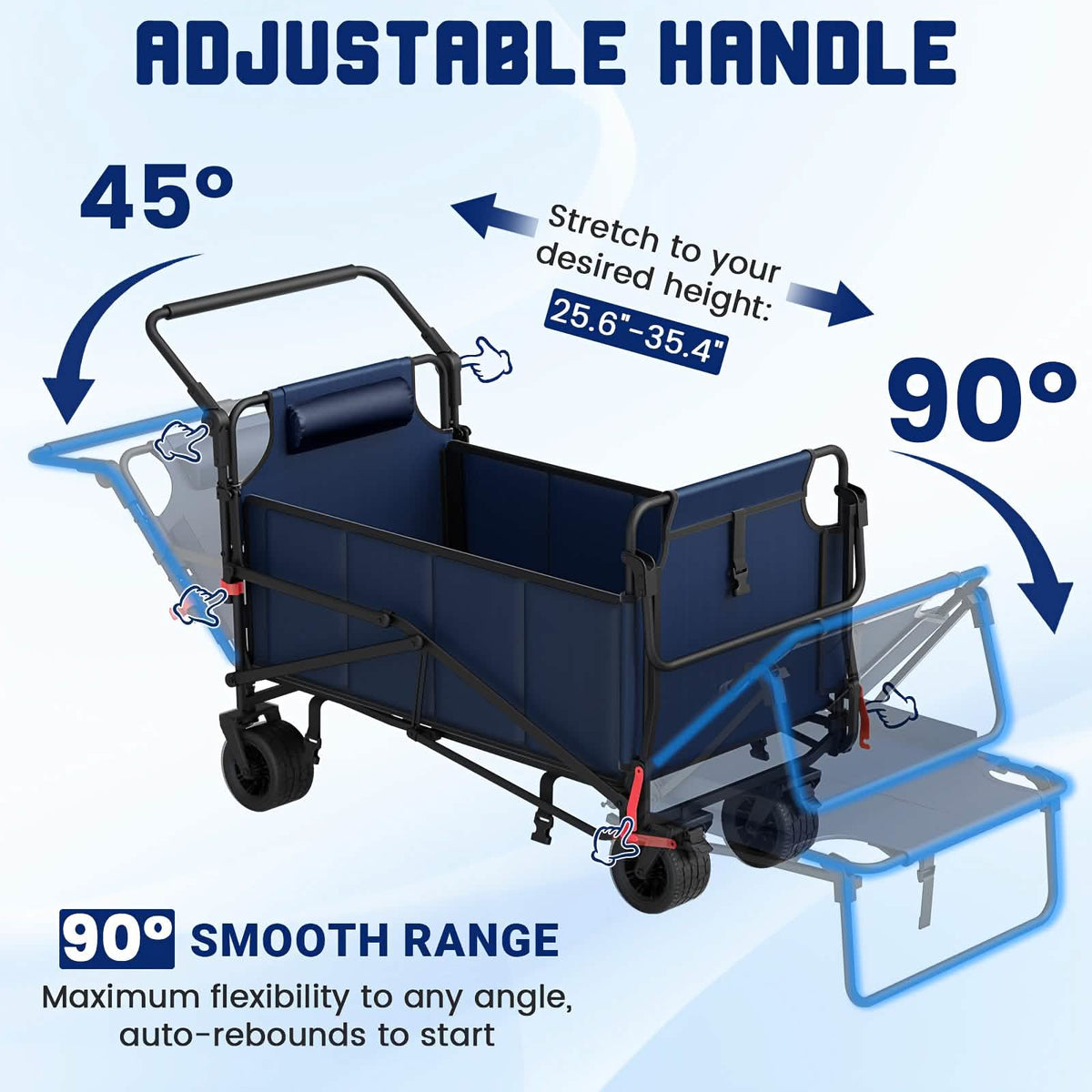 2-in-1 Folding Wagon Cart Chair 650LBS Capacity - A-1 Thread Vault