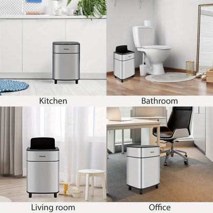 Automatic Stainless Steel Sensor Trash Can – Hands-free Quiet Close & Odor-Control System - A-1 Thread Vault