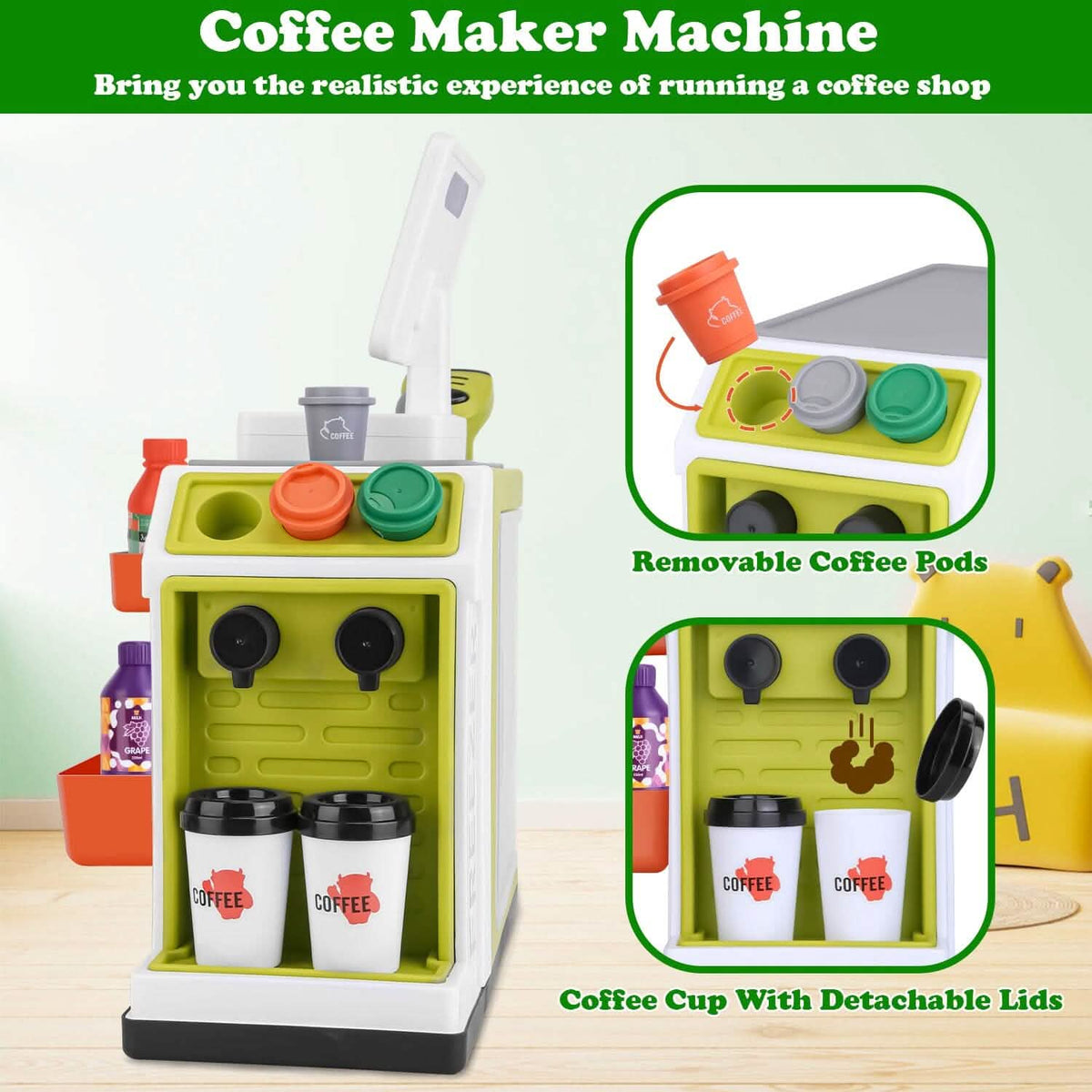 48-Piece: Pretend Cash Register Play Toy Set - A-1 Thread Vault