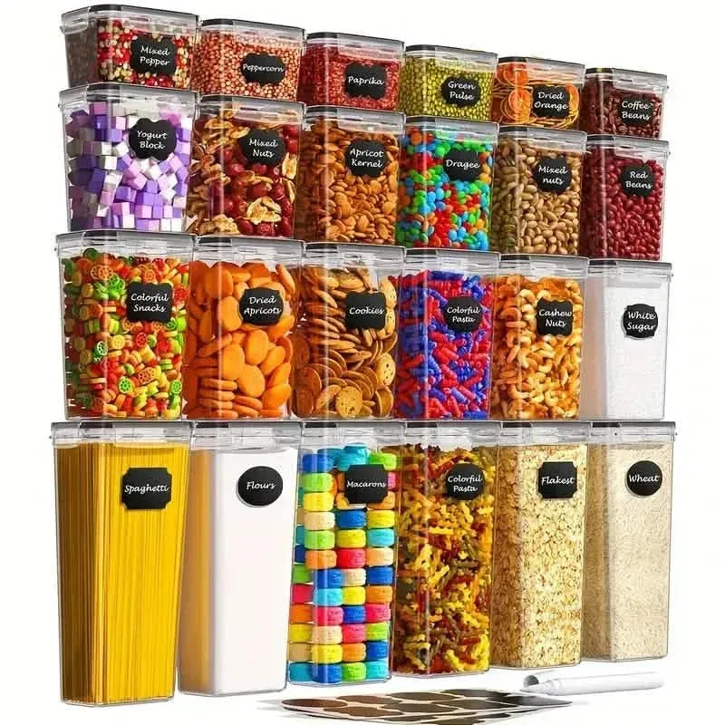 48-Piece Set: Food Storage Container Set, Fresh-Keeping and Easy-to-Secure Lids - A-1 Thread Vault
