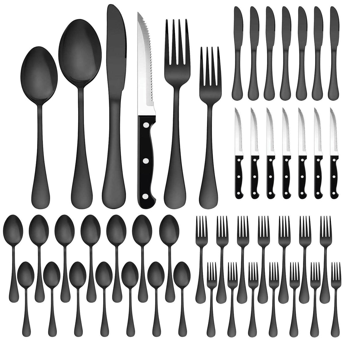 48-Piece: Stainless Steel Silverware Cutlery Set - A-1 Thread Vault