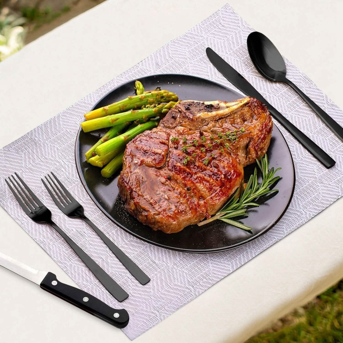 48-Piece: Stainless Steel Silverware Cutlery Set - A-1 Thread Vault