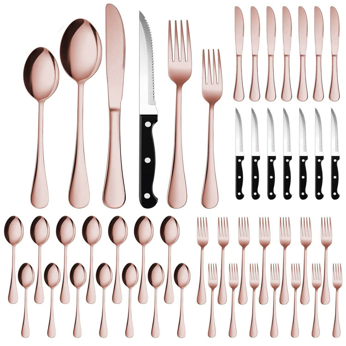 48-Piece: Stainless Steel Silverware Cutlery Set - A-1 Thread Vault