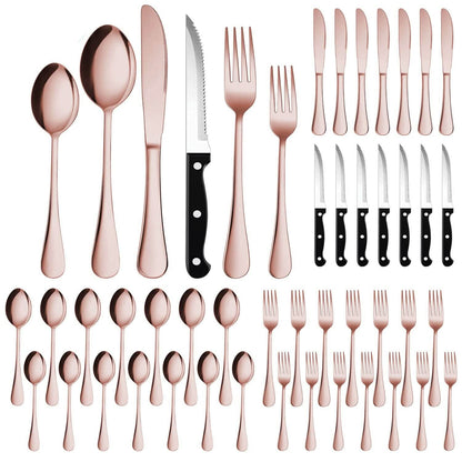 48-Piece: Stainless Steel Silverware Cutlery Set - A-1 Thread Vault