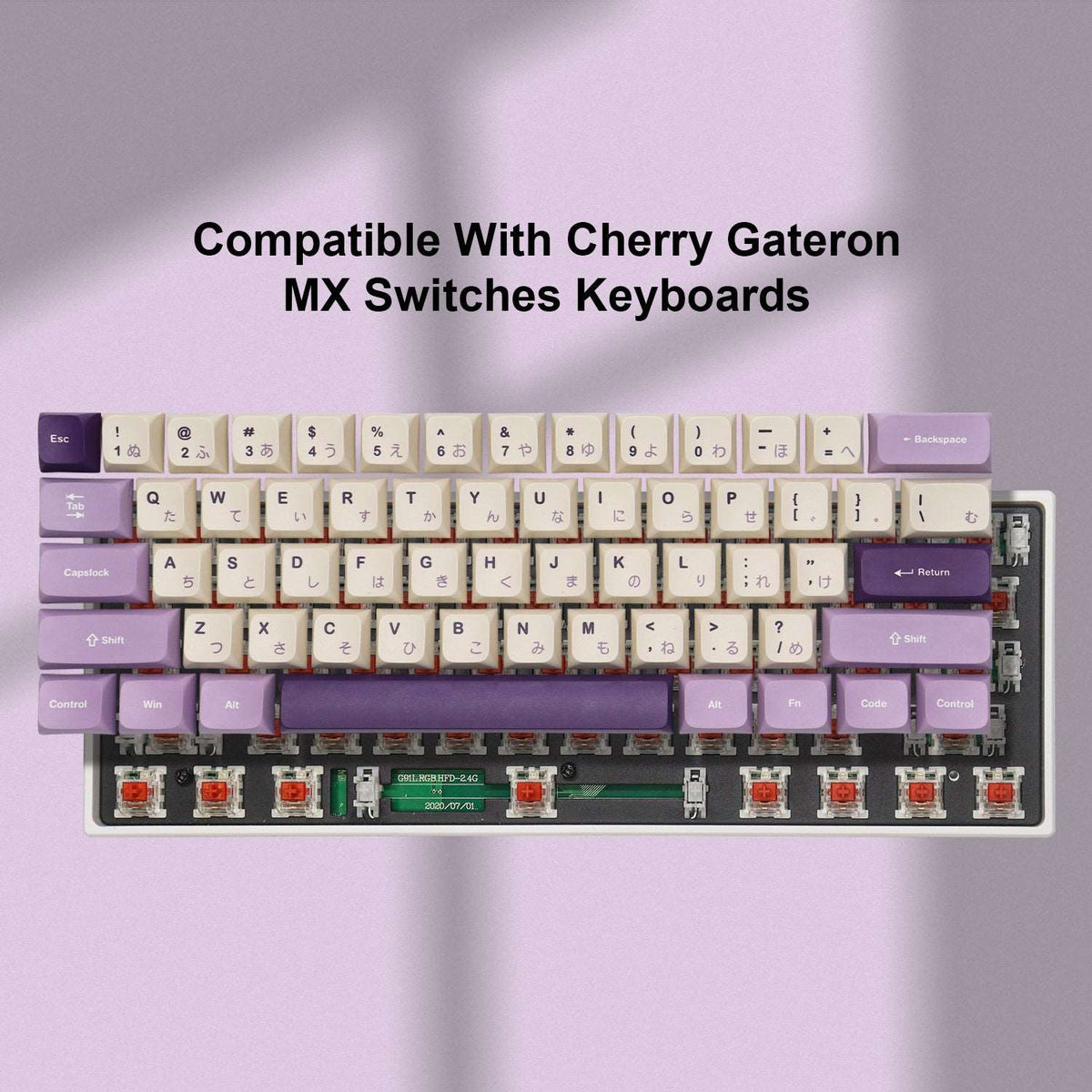 XVX Lavender Purple Dye-Sublimation XVX Profile 123-Key PBT Keycap Set - A-1 Thread Vault