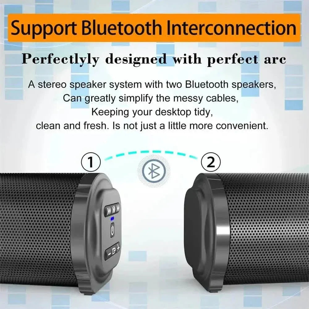 4D Surround Stereo Speakers – Wireless & USB, High-Fidelity Subwoofer, Party & Home Theater, Plug-and-Play - A-1 Thread Vault